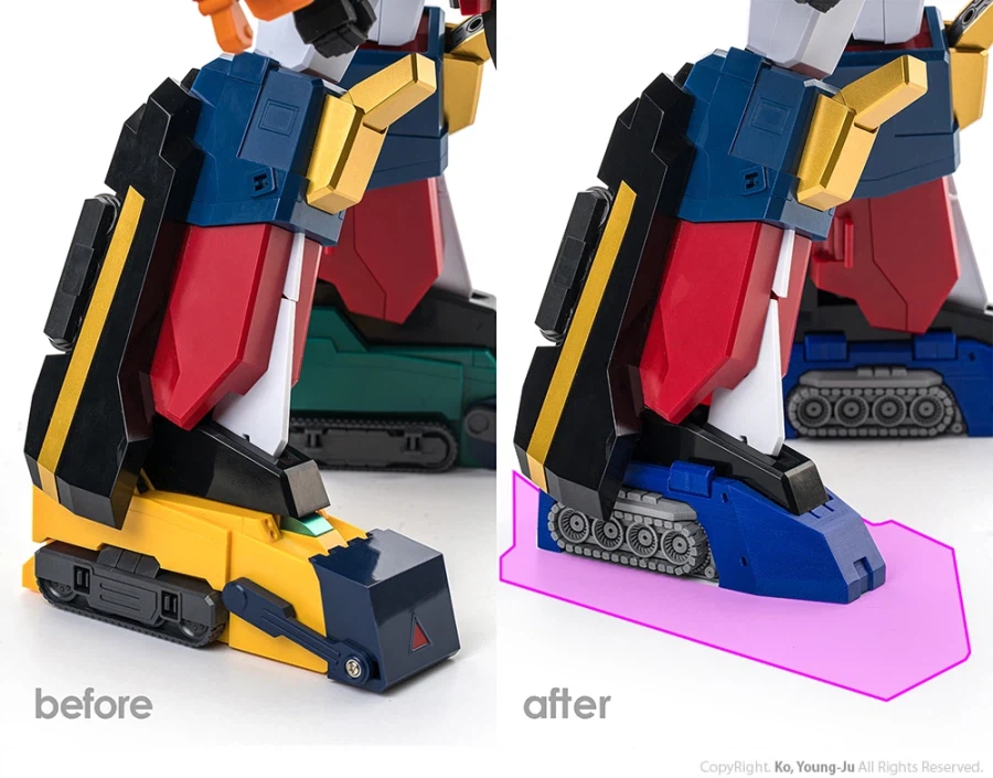 [더합체] 그레이트 마이트가인 프로포션 파츠 (프론트 스커트 + 발) 제작기_25.webp