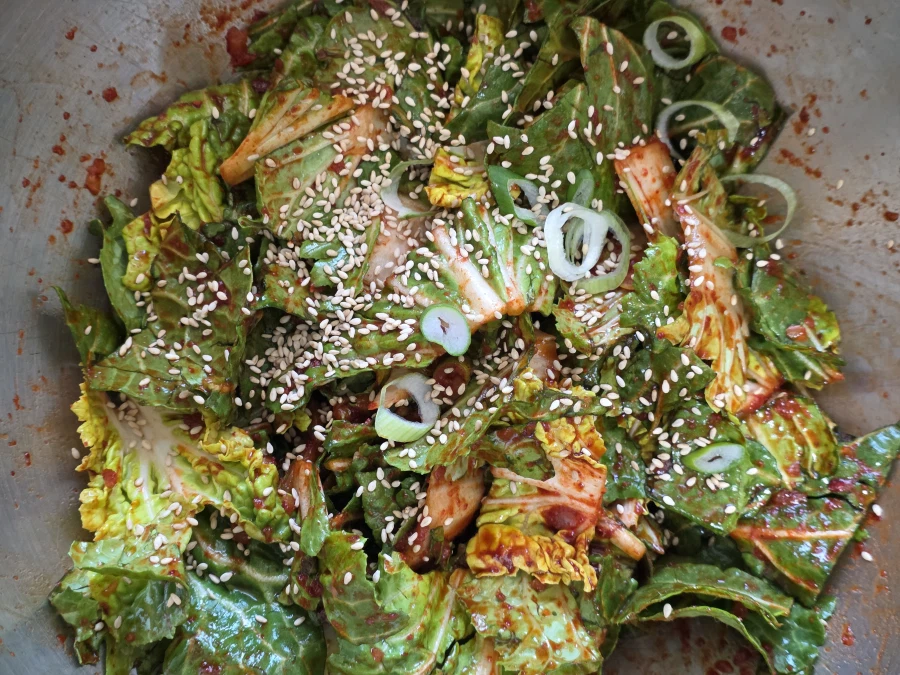 유행 다 지난 봄동무침. 마카로니 샐러드. 카레 만들었어요._1.webp