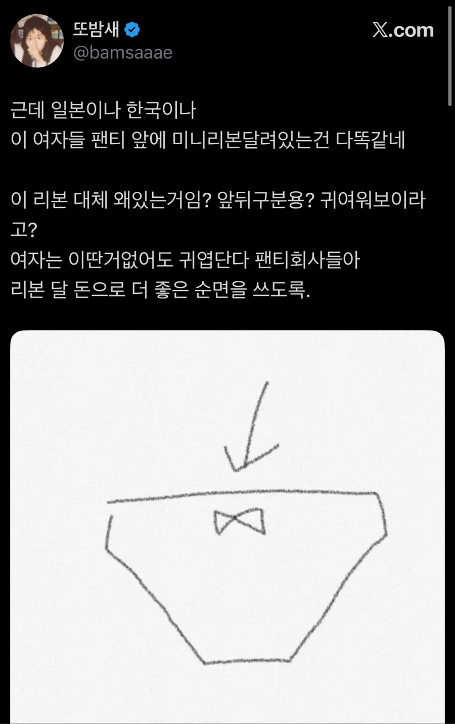 여자팬티 리본도 남녀차별이라는 트짹이_1.webp