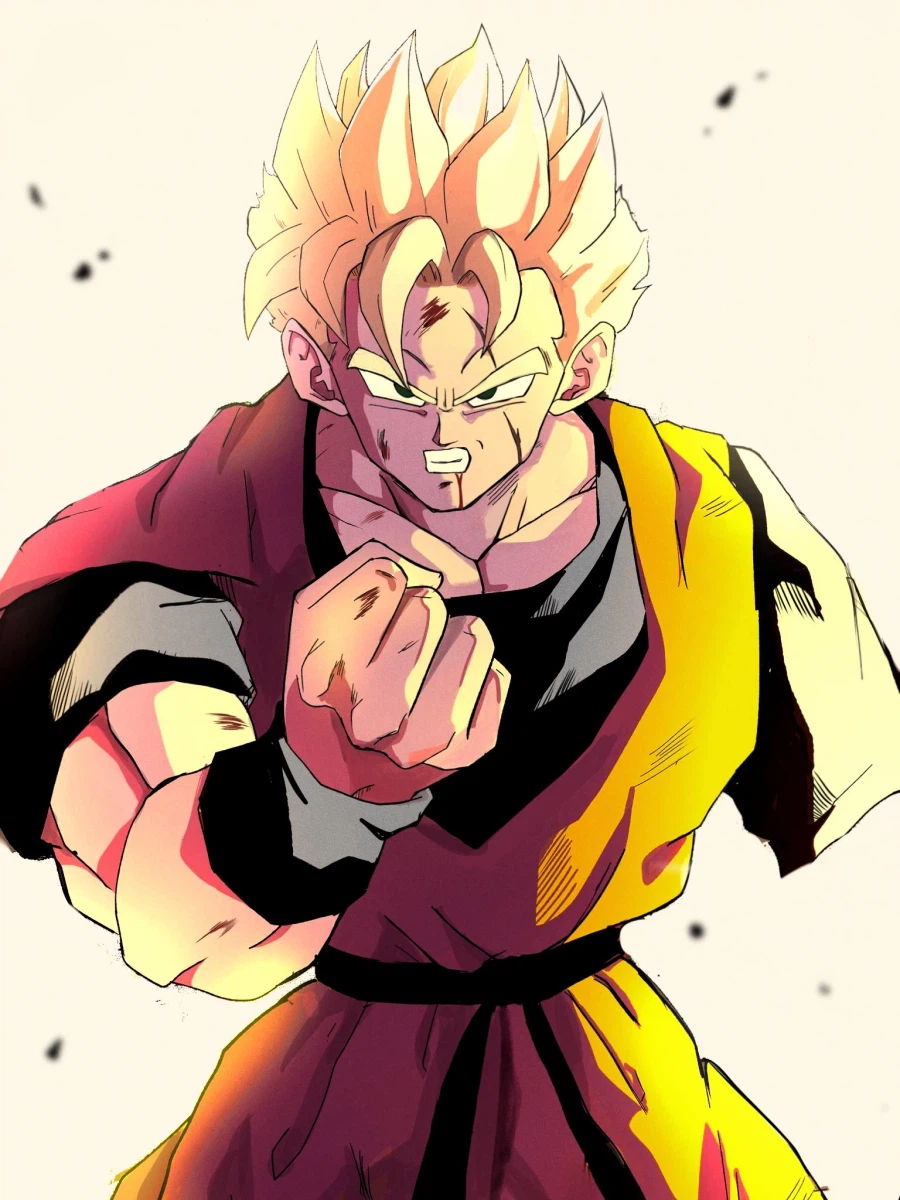 드래곤볼) 비장한 미래 오반 팬아트_1.webp