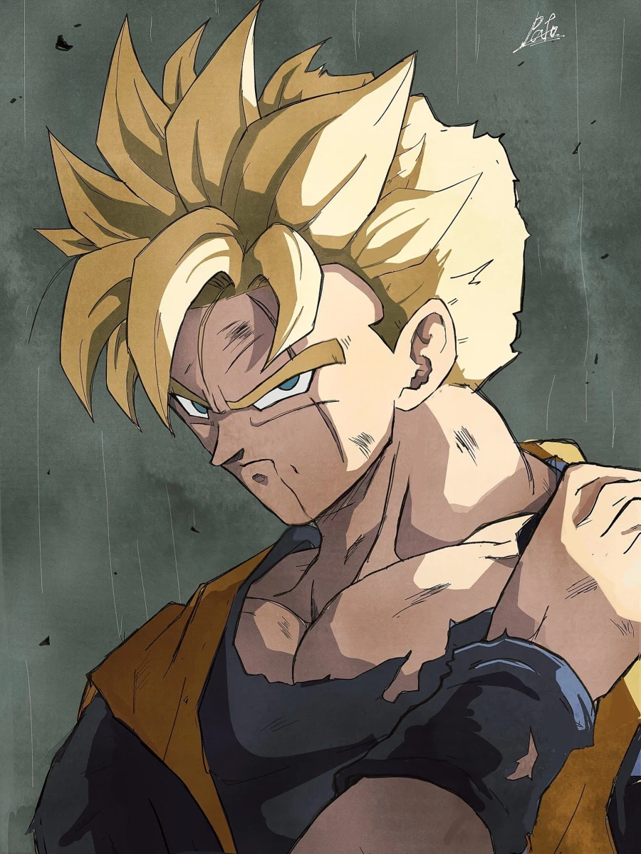 드래곤볼) 비장한 미래 오반 팬아트_3.webp