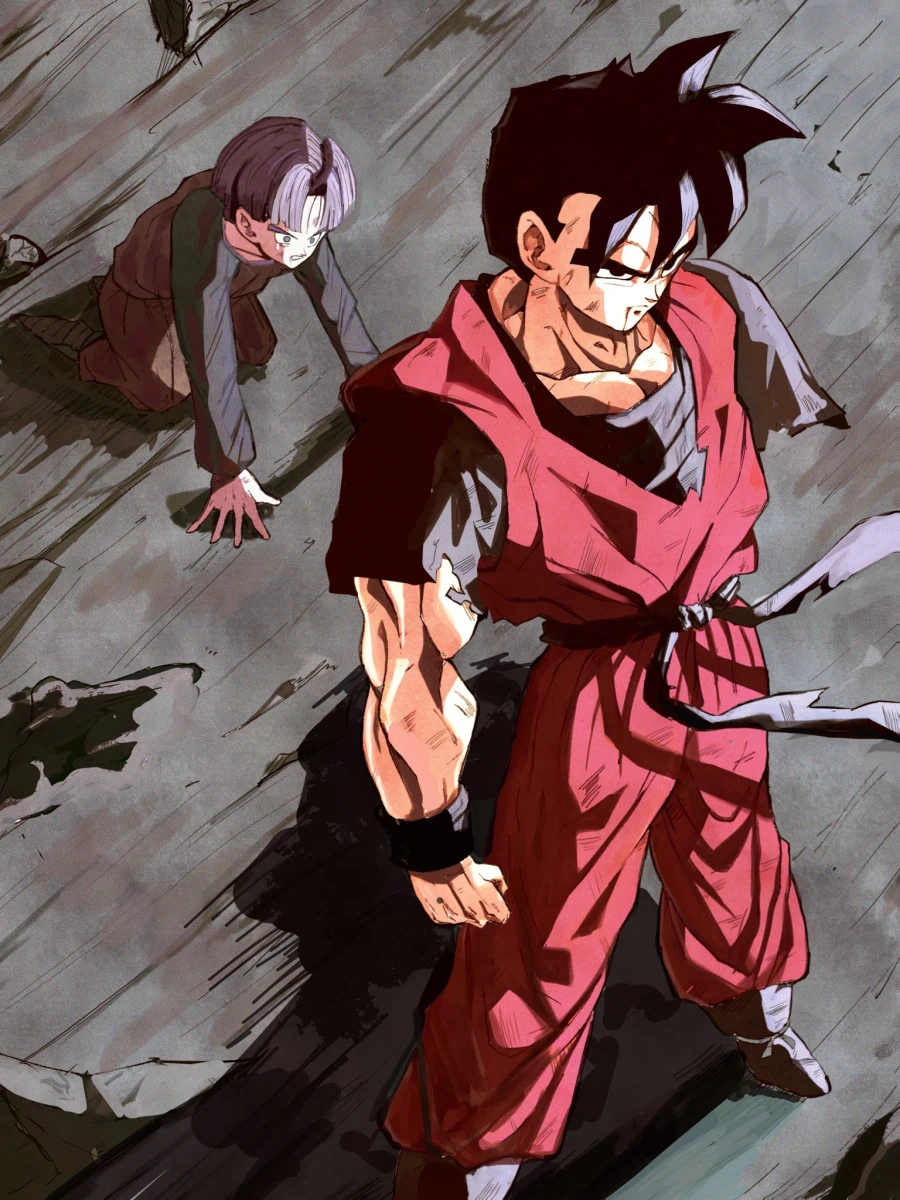 드래곤볼) 비장한 미래 오반 팬아트_4.webp