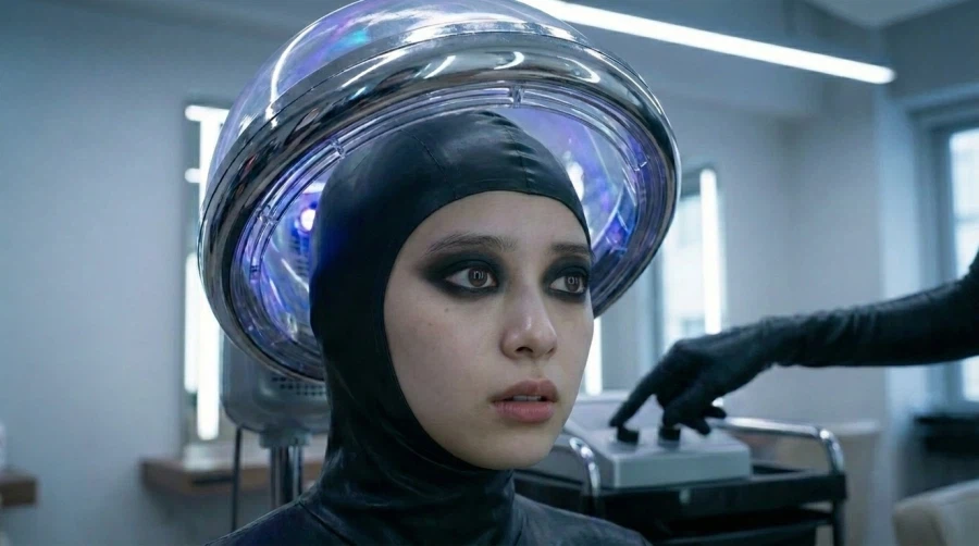 위장한 미장원에서 악의 조직 전투원으로 개조되는 여성_5.webp