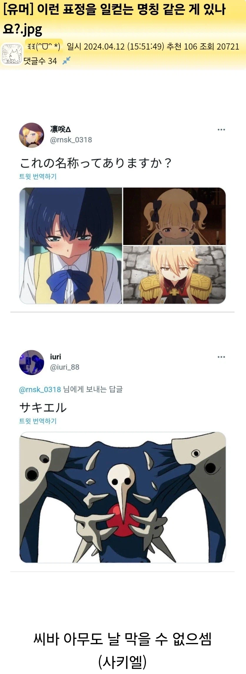 루리웹)이런 얼굴을 뭐라고 부르죠?_1.webp