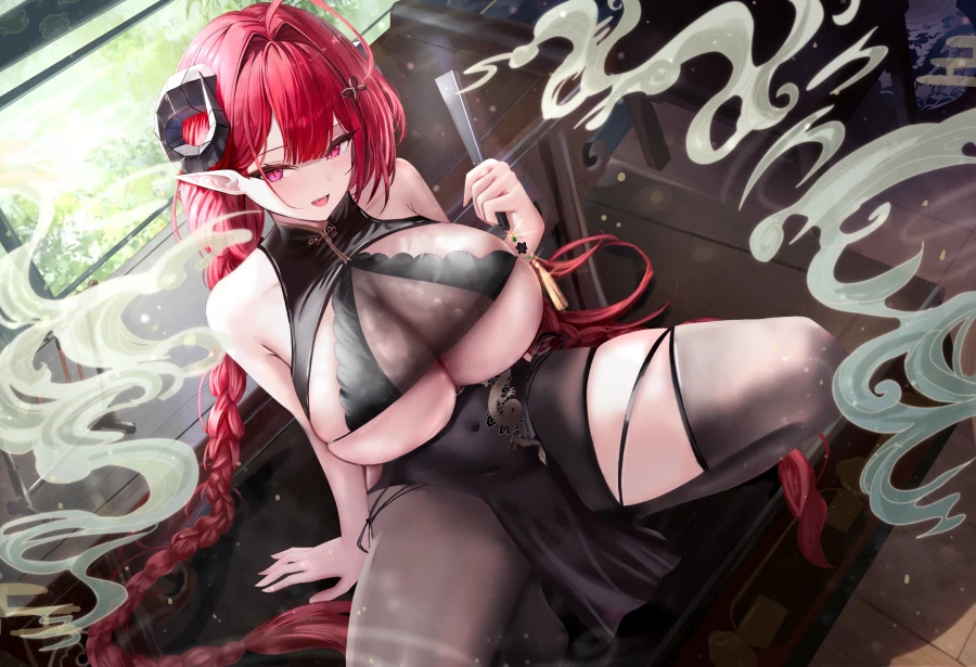 벽람) 후방) Q) 얘는 왜 팬아트마다 쩍벌인가요?_4.webp