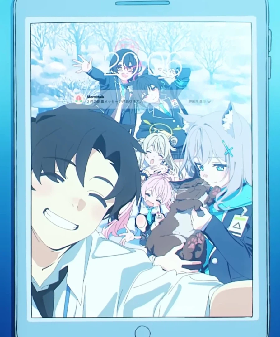 블루아카) 아비도스 학생들과 사진찍는 선생_3.webp