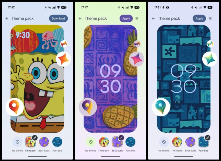 구글 픽셀, '스폰지밥' 테마 삭제 예정_1.webp