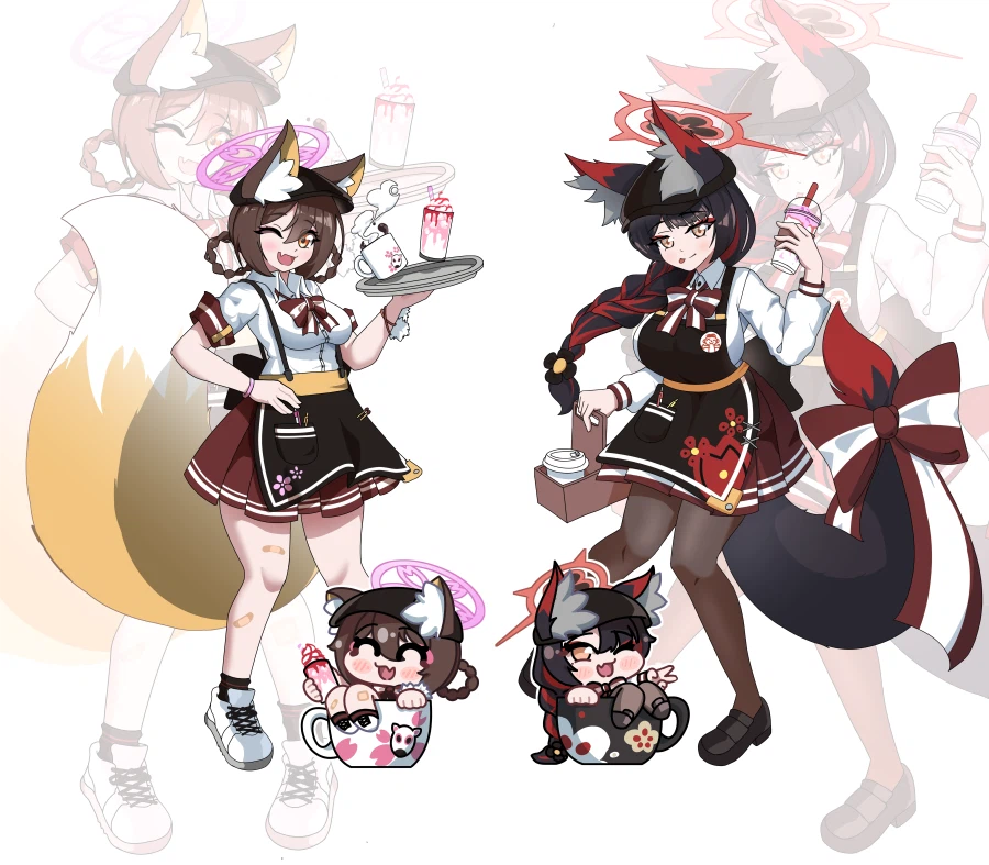 블루아카)여우 카페 바리스타들_1.webp