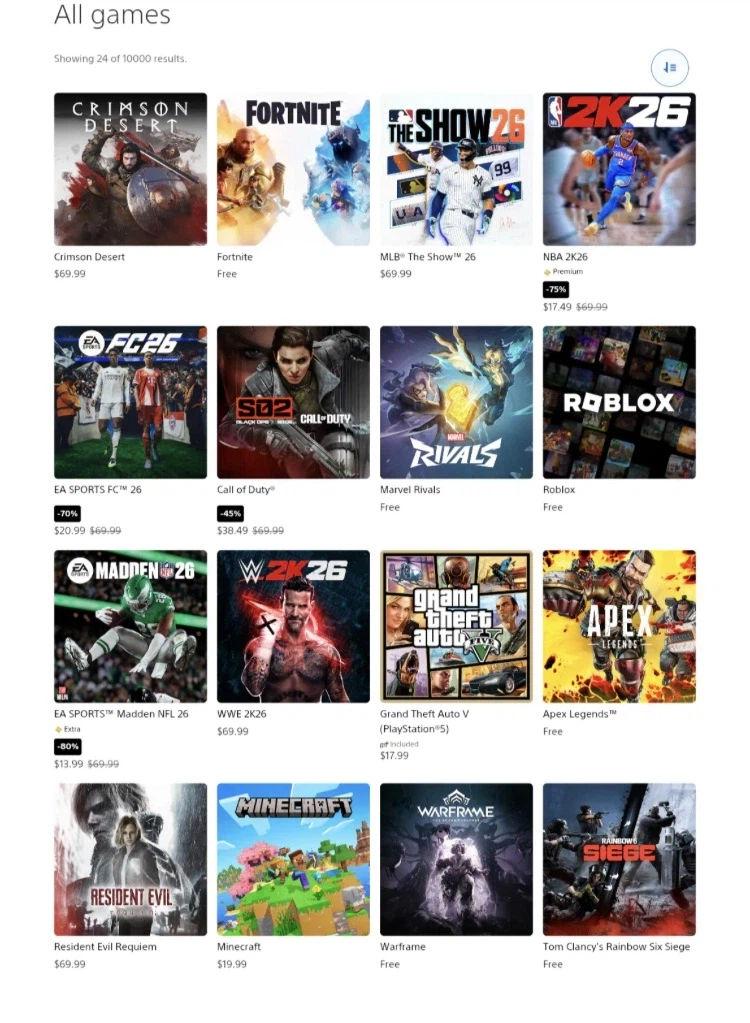 붉은사막 미국 플스 스토어 차트 현재 1위_1.webp