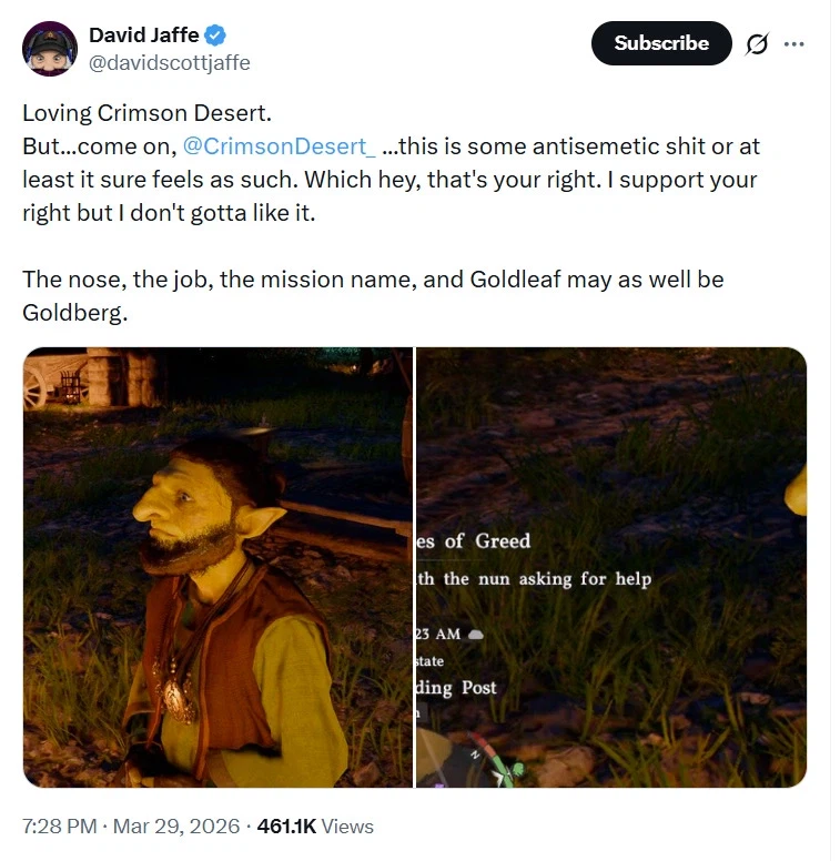 '갓 오브 워' 디렉터, 붉은사막의 고블린의 묘사를 반유대주의라고 주장._2.webp