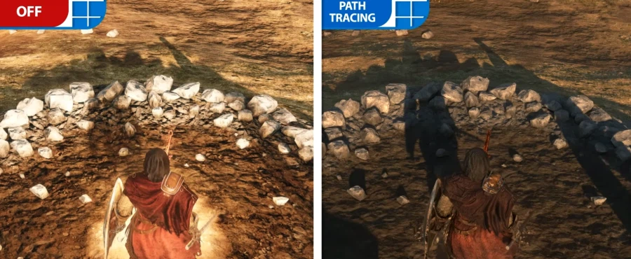 다크소울 2 원본, 패스트레이싱 비교_12.webp