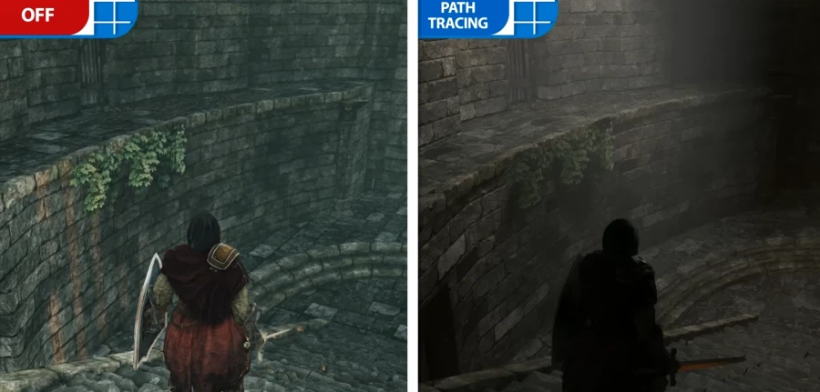 다크소울 2 원본, 패스트레이싱 비교_13.webp