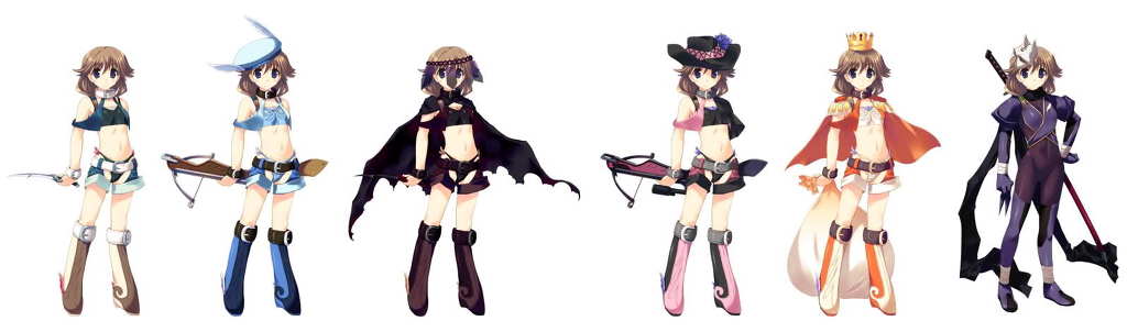 [psp] 투하트 던전 트러블러즈. 전캐릭터 의상 사진_3.jpg