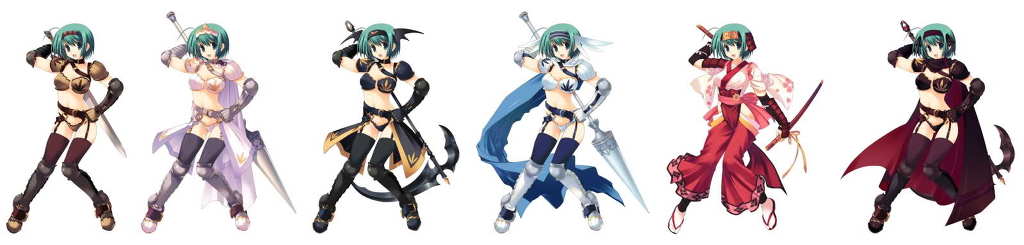 [psp] 투하트 던전 트러블러즈. 전캐릭터 의상 사진_8.jpg