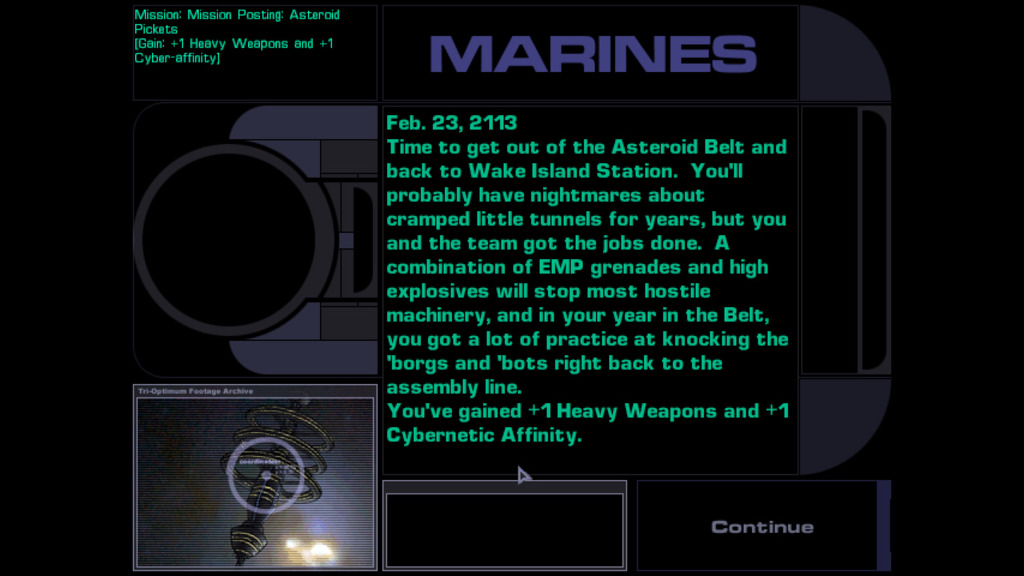 시스템 쇼크 2 - [01b] 병과 선택 - Marine, 해병대_12.jpg