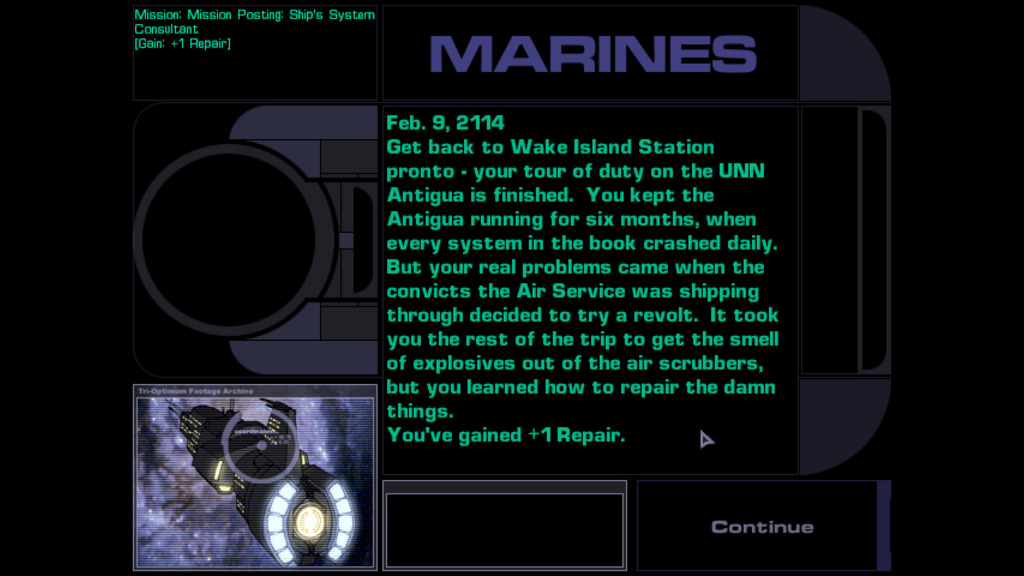 시스템 쇼크 2 - [01b] 병과 선택 - Marine, 해병대_17.jpg