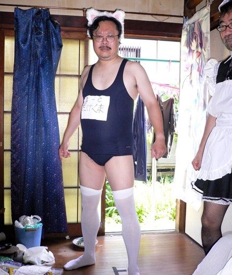 메이드복 검정스타킹 학교수영복 네코미미_1.jpg