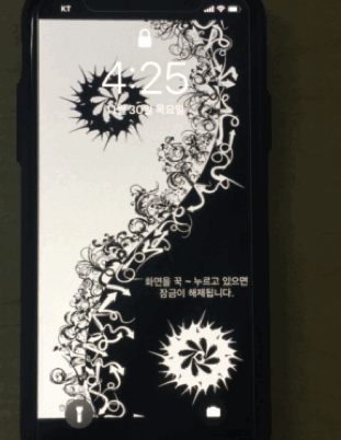 아이폰X 페이크 잠금화면._2.gif