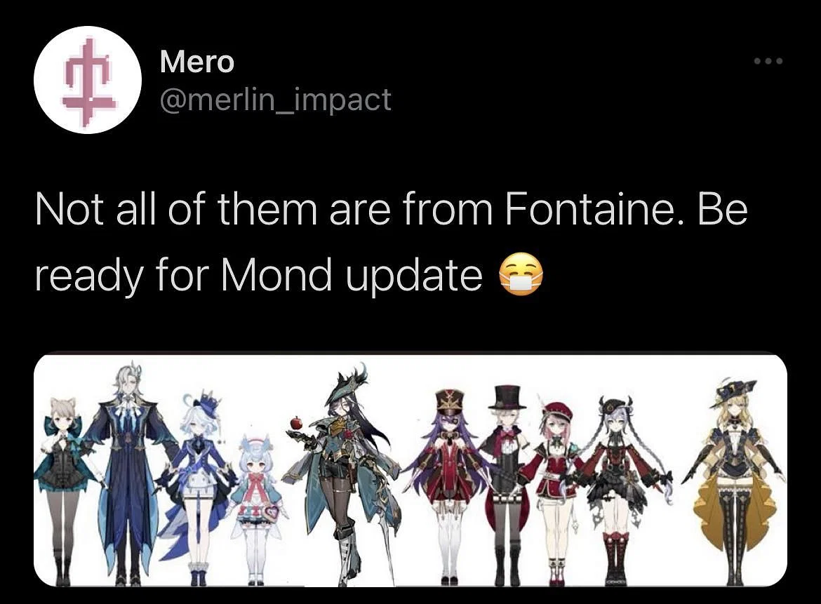 [원신임팩트]폰타인 물의신 포칼로스와 그외 플레이 캐릭터 모조리 유출_3.webp