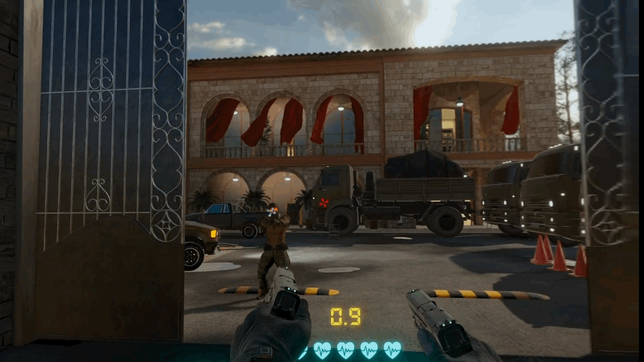 [신작 리뷰] 레일 슈터 갓 겜 등장! Aim Assult 데모 플레이 후기!_8.gif