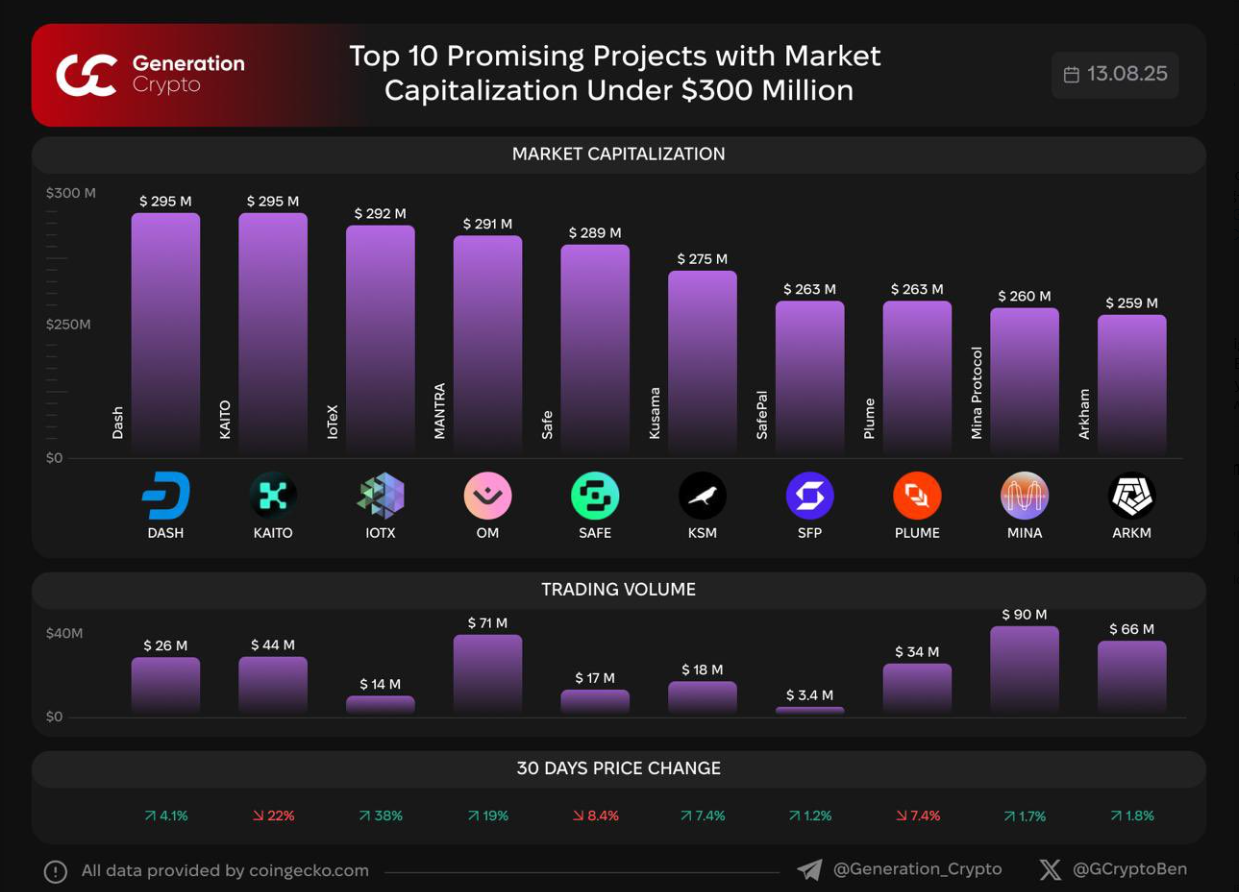 요즘 뜨는 저시총 알트 코인들 리스트